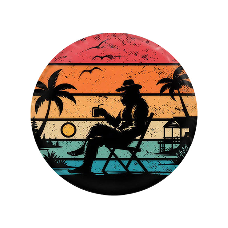 Load image into Gallery viewer, Bigfoot Sasquatch On The Beach Spare Tire Cover
