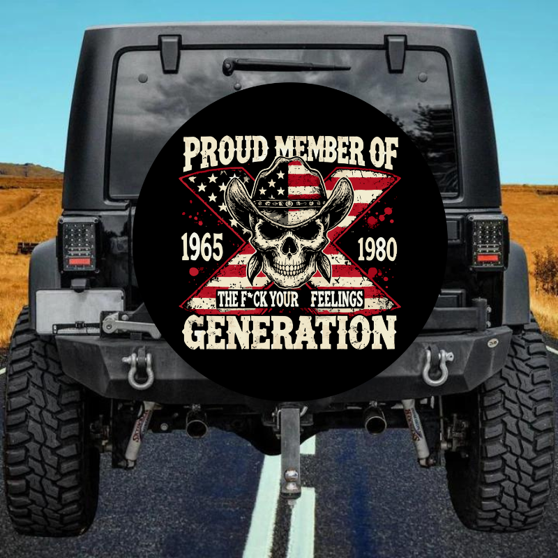 Load image into Gallery viewer, PROUD MEMBER OF 1965-1980 spare tire cover thickened leather universal
