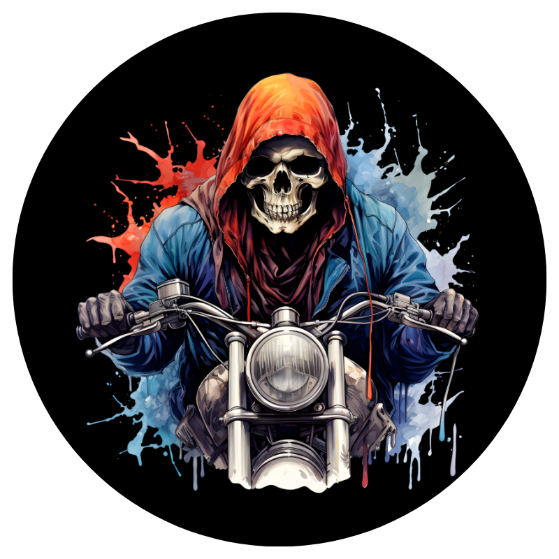 Load image into Gallery viewer, Motorcycle Skeleton design spare tire cover thickened leather universal
