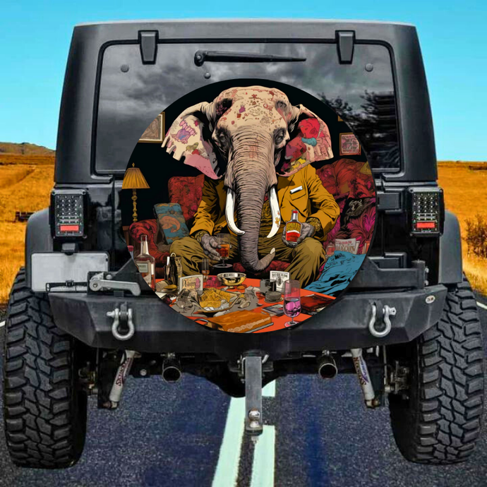 Weird elephant Spare Tire Cover