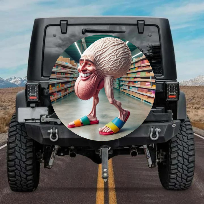 Load image into Gallery viewer, Funny spare tire cover thickened leather universal
