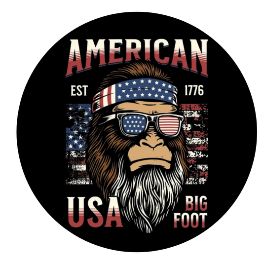 Bigfoot american flag Design