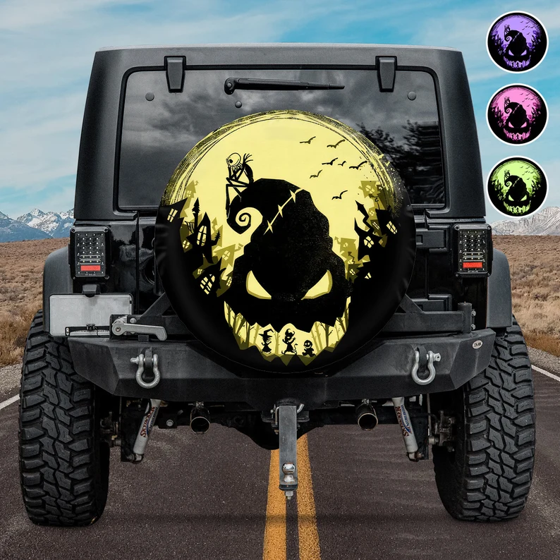 Load image into Gallery viewer, Halloween Nightmare Spare Tire Cover spare tire cover thickened leather universal
