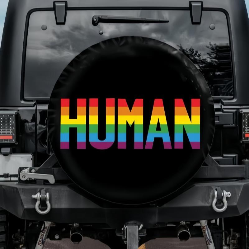 Load image into Gallery viewer, Rainbow Human Spare Tire Cover
