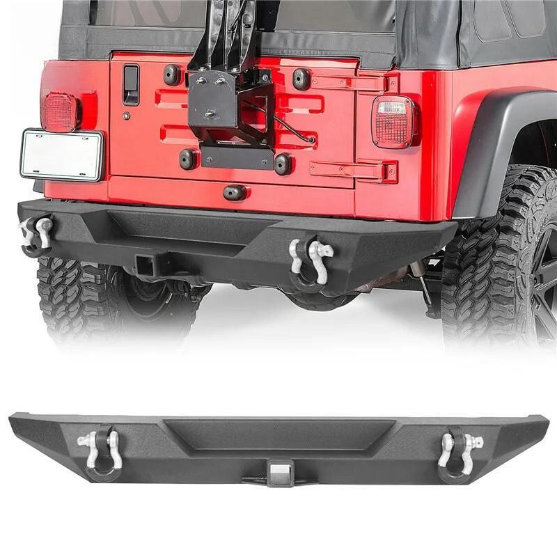 Load image into Gallery viewer, Front + Rear Bumper Combo w/ Winch Plate &amp; D-Rings  Fits For 76-86 Jeep Wrangler CJ-7
