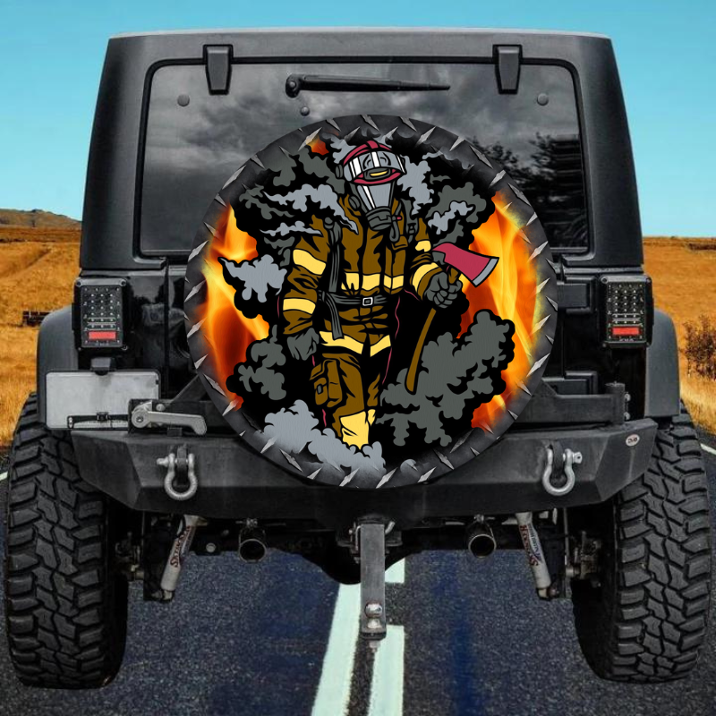 Load image into Gallery viewer, Firefighter 24 spare tire cover thickened leather universal
