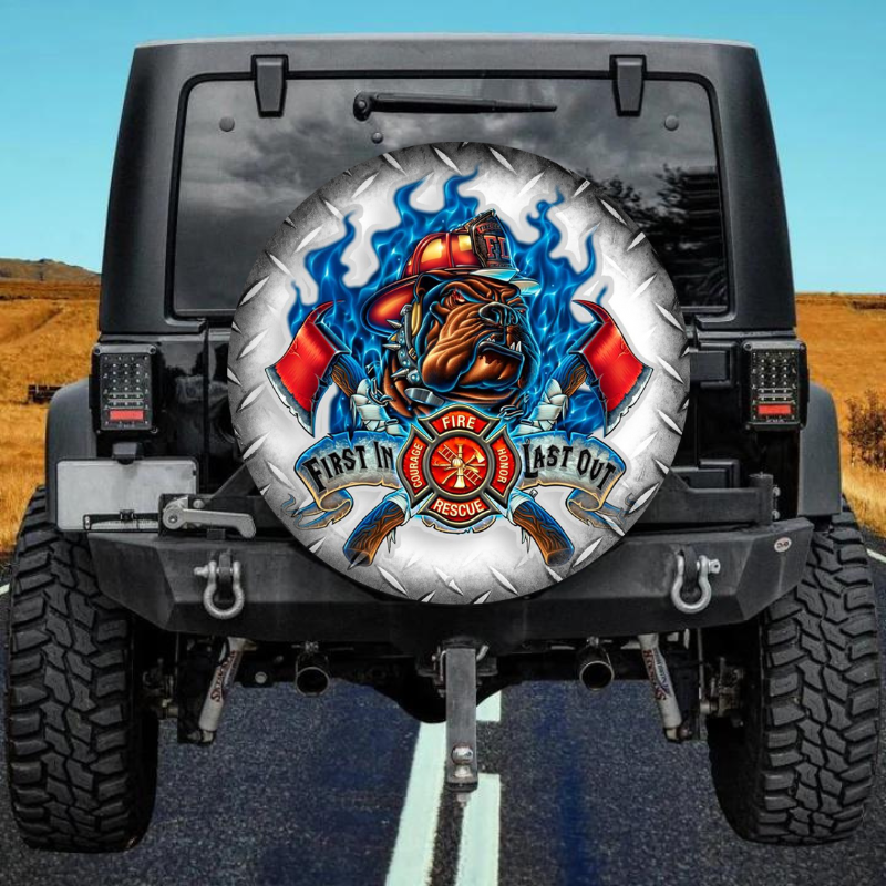 Load image into Gallery viewer, Firefighter 26 spare tire cover thickened leather universal
