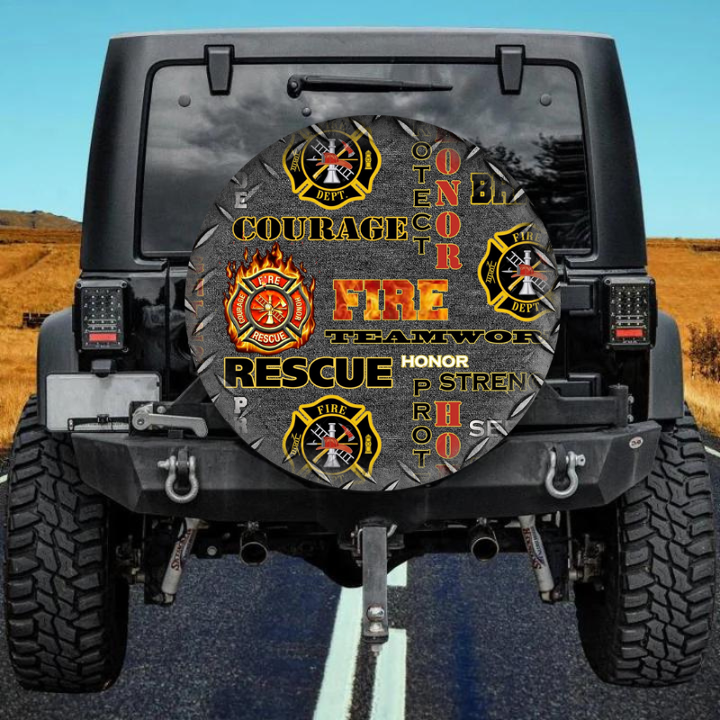 Load image into Gallery viewer, Firefighter 28 spare tire cover thickened leather universal
