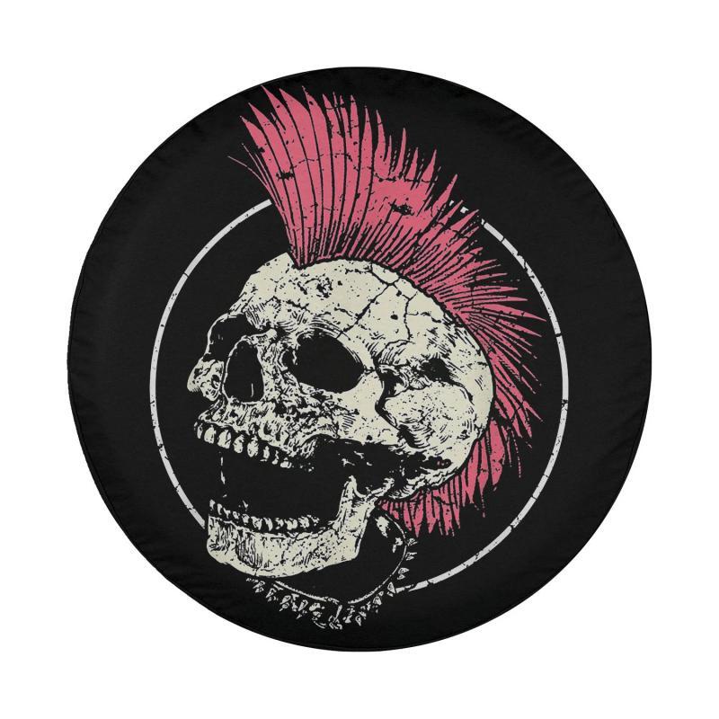 Load image into Gallery viewer, Punk Rock Skull Skeleton Rocker Fans Spare Tire Cover Thickening Leather Universal
