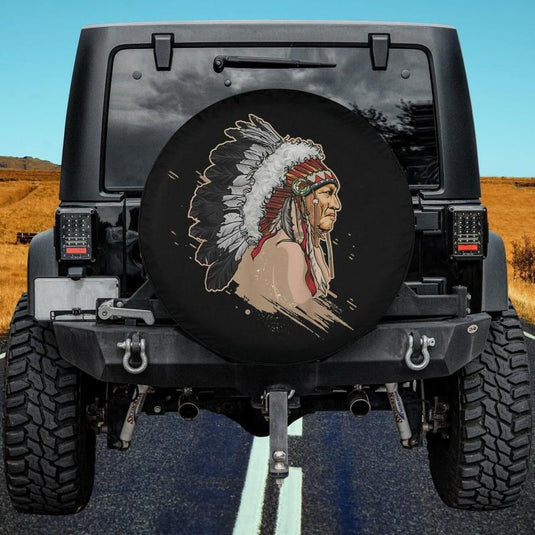 Native American Indian Headdress Spare Tire Cover Thickening Leather Universal