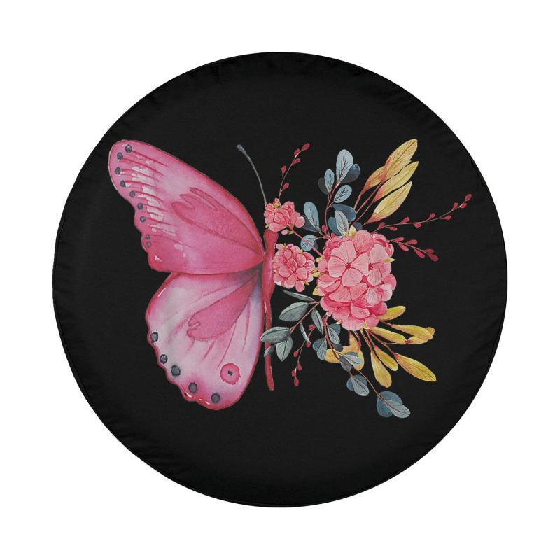 Load image into Gallery viewer, Butterfly Cherry Blossom Flowers Spring Lover Spare Tire Cover Thickening Leather Universal
