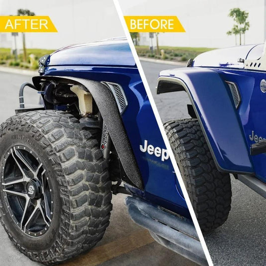 Fender Flares Textured Steel for 18-24 Jeep Wrangler JL