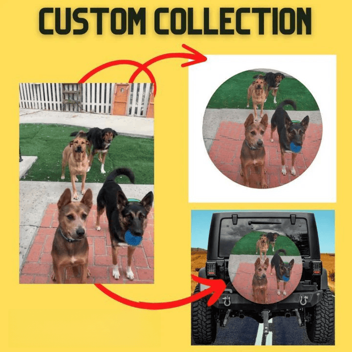 Load image into Gallery viewer, CUSTOM Tire Cover with your design, Backup Camera option, Personalized Accessories, Backup camera tire
