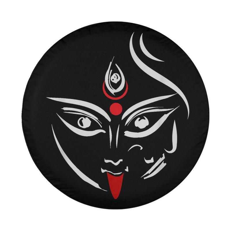 Load image into Gallery viewer, Kali Goddess Deity Indian India Hindu yoga Puja Kali Spare Tire Cover Thickening Leather Universal
