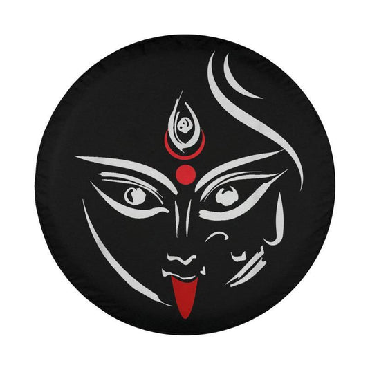 Kali Goddess Deity Indian India Hindu yoga Puja Kali Spare Tire Cover Thickening Leather Universal