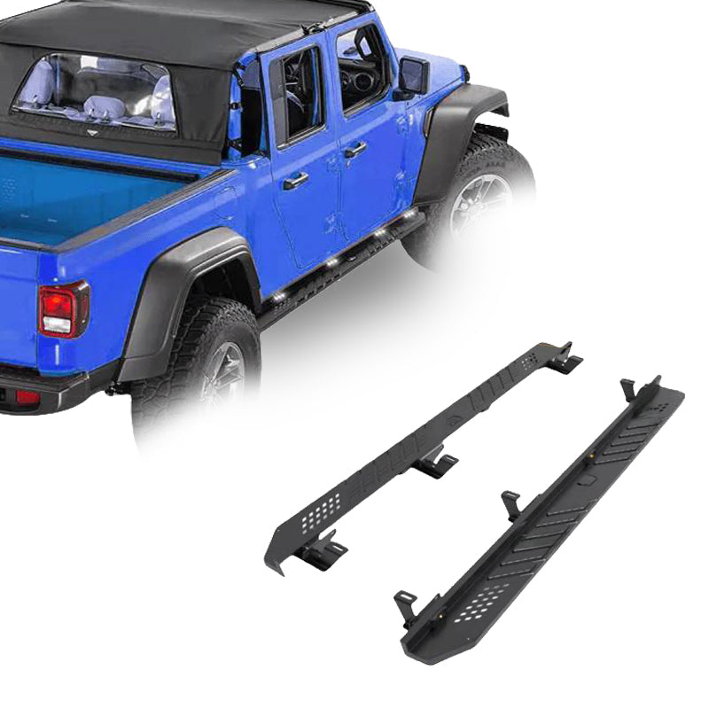 Load image into Gallery viewer, Running Boards w/Led Lights For 20-24 Jeep Gladiator JT
