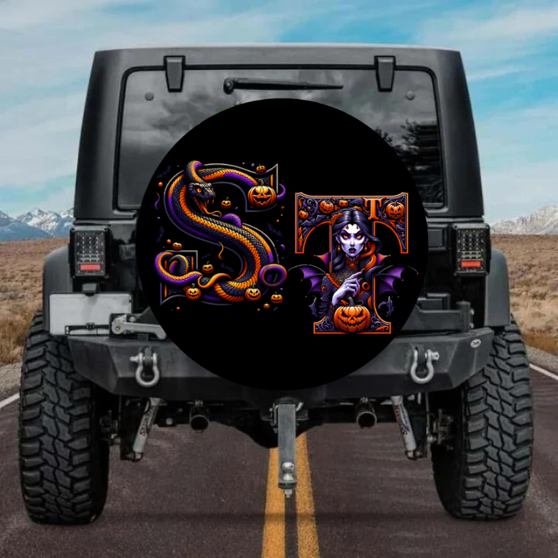 Load image into Gallery viewer, Custom tire covers, personalized lettering spare tire covers according to your design
