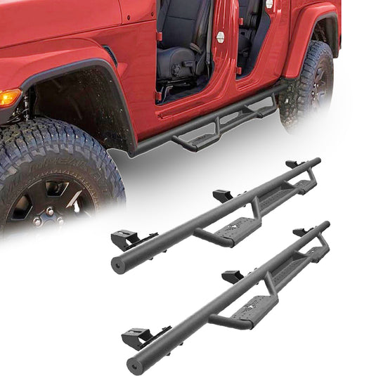 Running Boards Door Drop Side Steps for 20-24 Jeep Gladiator JT 4 Door