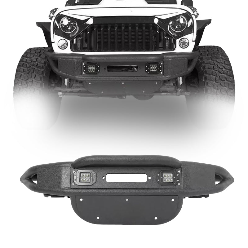 Load image into Gallery viewer, ﻿Tubular Front Winch Bumper w/ Led Lights for 07-18 Jeep Wrangler JK
