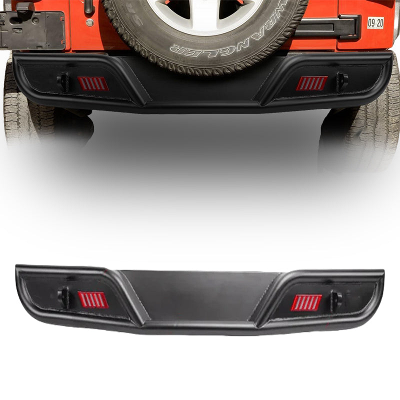 Load image into Gallery viewer, Rear Bumper w/ LED D-Ring  Fits For 07-18 Jeep Wrangler JK JKU
