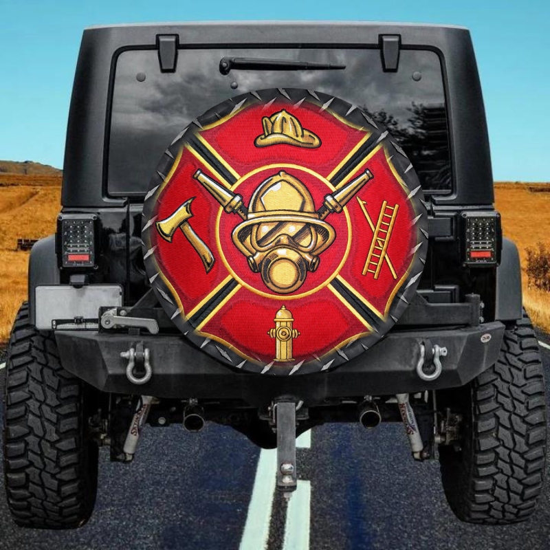 Load image into Gallery viewer, Firefighter 30 spare tire cover thickened leather universal
