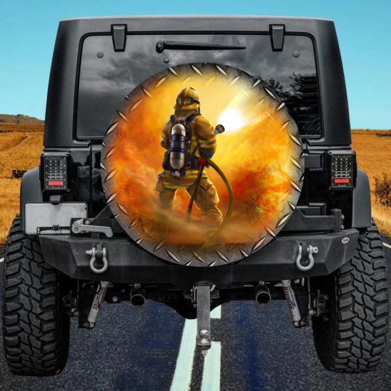 Load image into Gallery viewer, Firefighter 32 spare tire cover thickened leather universal
