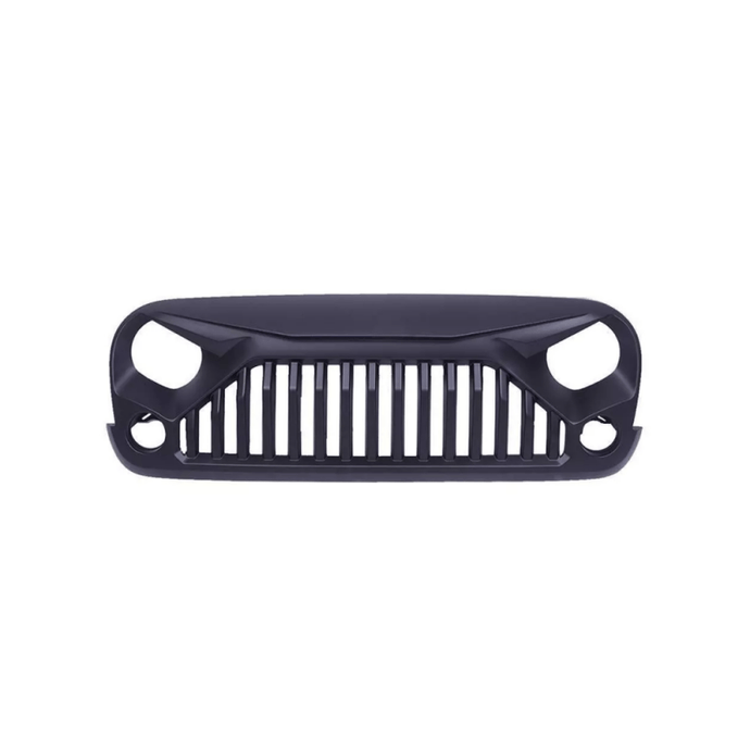 Front Bumper Grille Grill Matte Black Angry Bird For 07-18 Jeep Wrangler JK