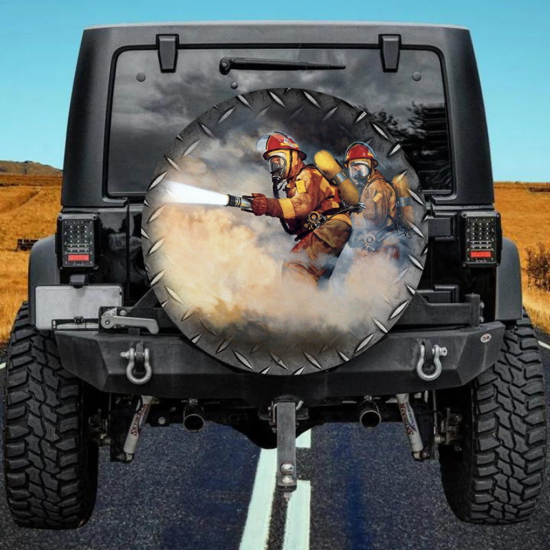 Load image into Gallery viewer, Firefighter 36 spare tire cover thickened leather universal
