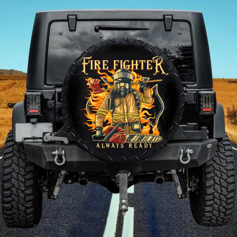 Load image into Gallery viewer, Firefighter 37 spare tire cover thickened leather universal
