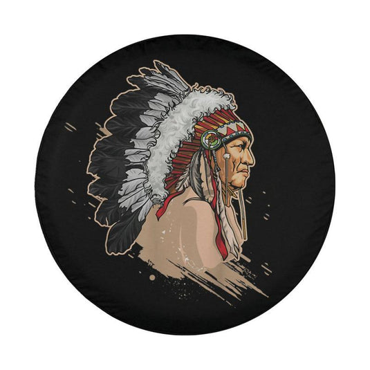 Native American Indian Headdress Spare Tire Cover Thickening Leather Universal