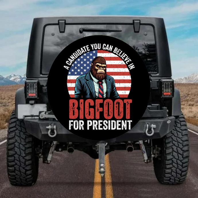 Bigfoot For president Spare Tire Cover