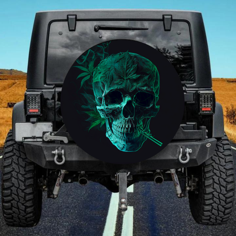 Load image into Gallery viewer, Skull smoke spare tire cover thickened leather universal
