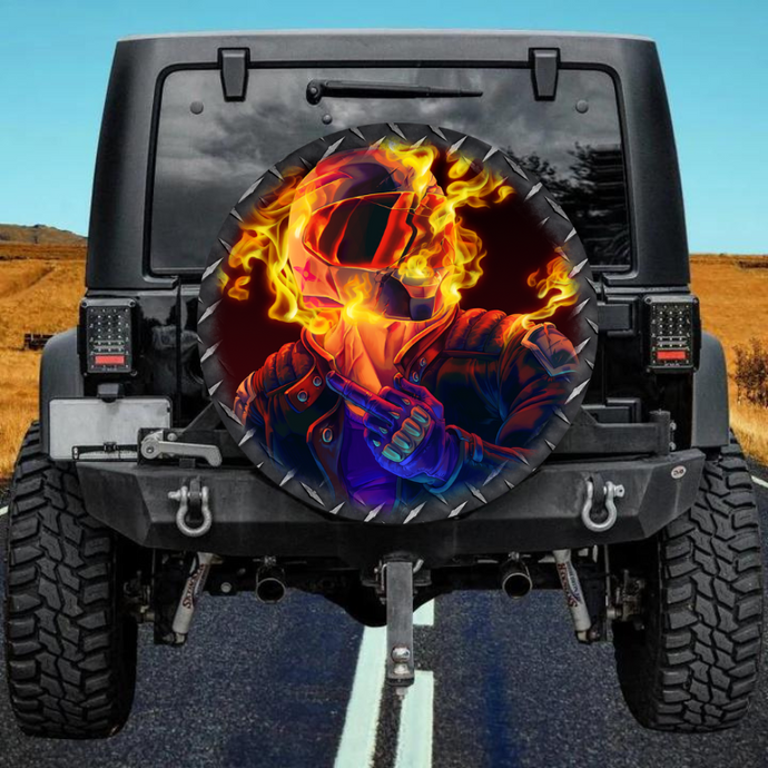 Firefighter 51 spare tire cover thickened leather universal