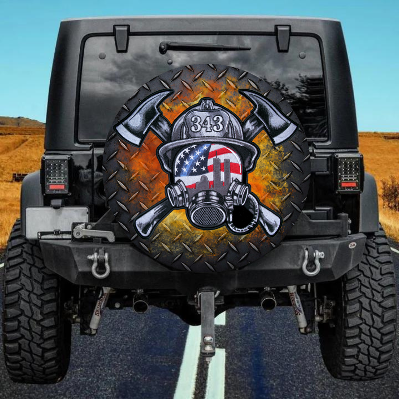 Load image into Gallery viewer, Firefighter 54 spare tire cover thickened leather universal
