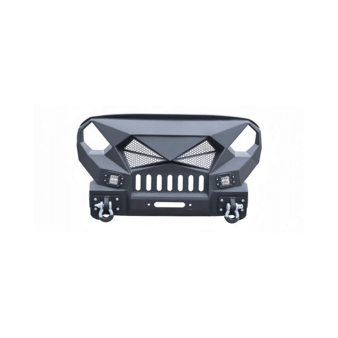 Mad Max Grill Guard Front Bumper W/Winch Plate For 07-18 Jeep Wrangler JK