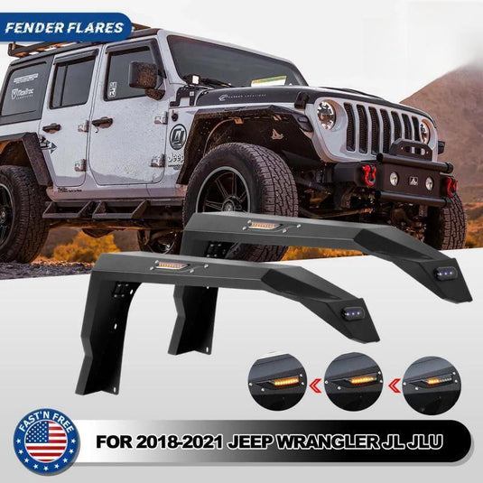 Front Fender Flares For 18-23 Jeep Wrangler JL