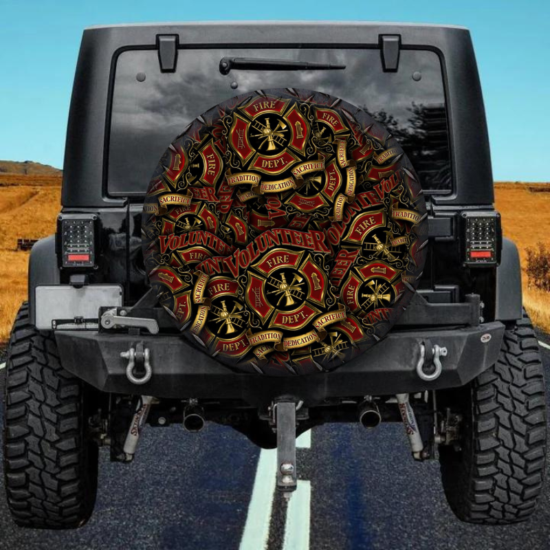 Load image into Gallery viewer, Firefighter 56 spare tire cover thickened leather universal
