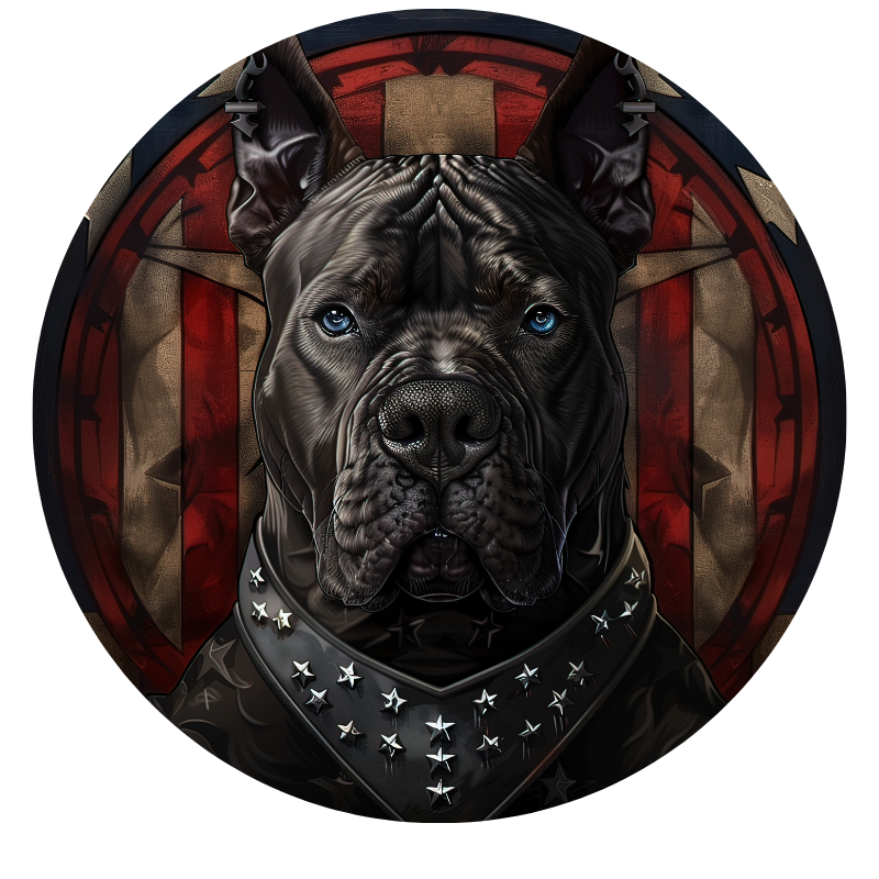 Load image into Gallery viewer, American Flag Dog 5 Spare Tire Cover
