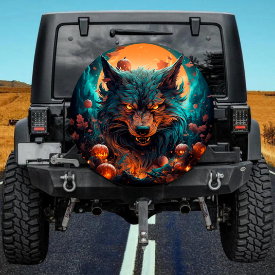 Werewolf spare tire cover thickened leather universal