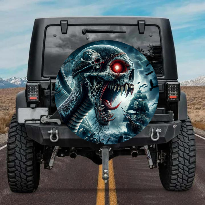 Load image into Gallery viewer, pirate 2 spare tire cover thickened leather universal
