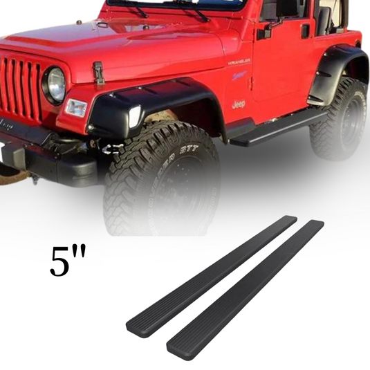 Running Board Side Step Bar Fit 87-06 Jeep Wrangler TJ 2Dr