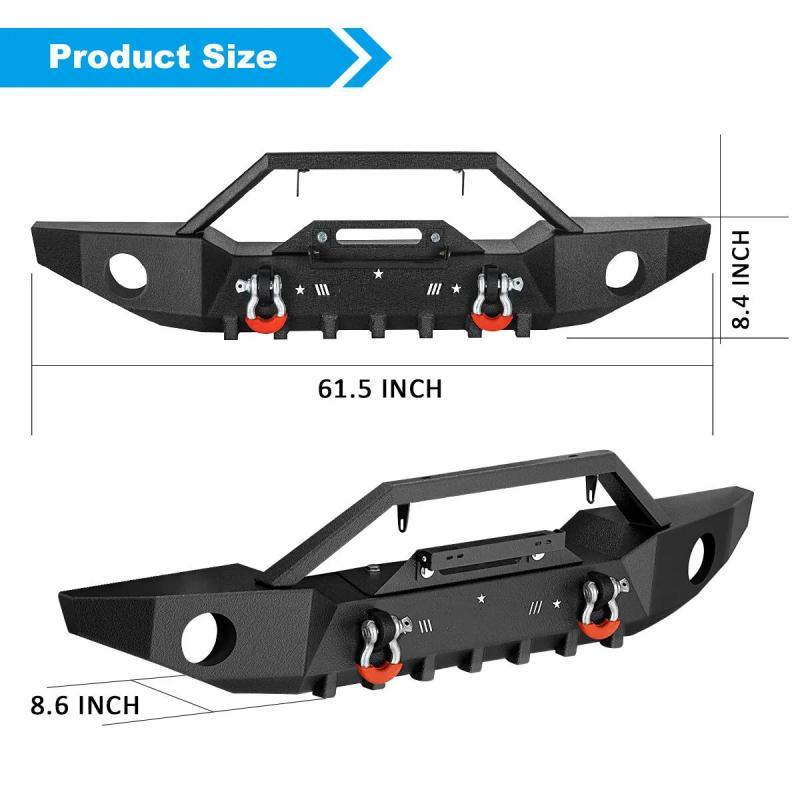 Load image into Gallery viewer, Front Bumper Fits 07-24 Jeep Wrangler JK
