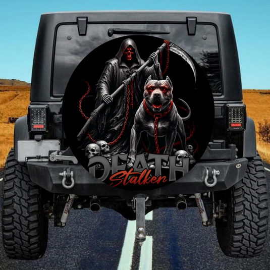 DEATH spare tire cover thickened leather universal