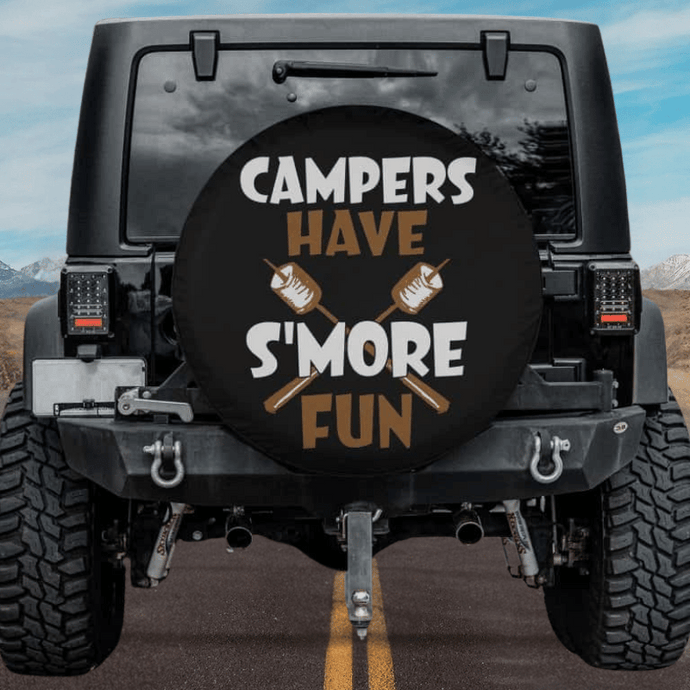 Campers Have S'more Fun Tire Cover Gift For Him, Father's Day Gift, Spare Tire Cover Camper, Spare Tire Cover