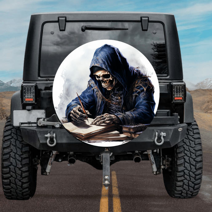 New skull design spare tire cover thickened leather universal - Skeleton Writer