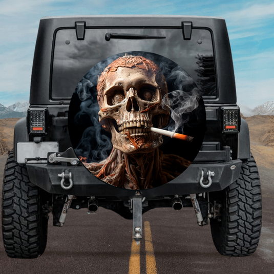 New skull design spare tire cover thickened leather universal - style Ⅰ