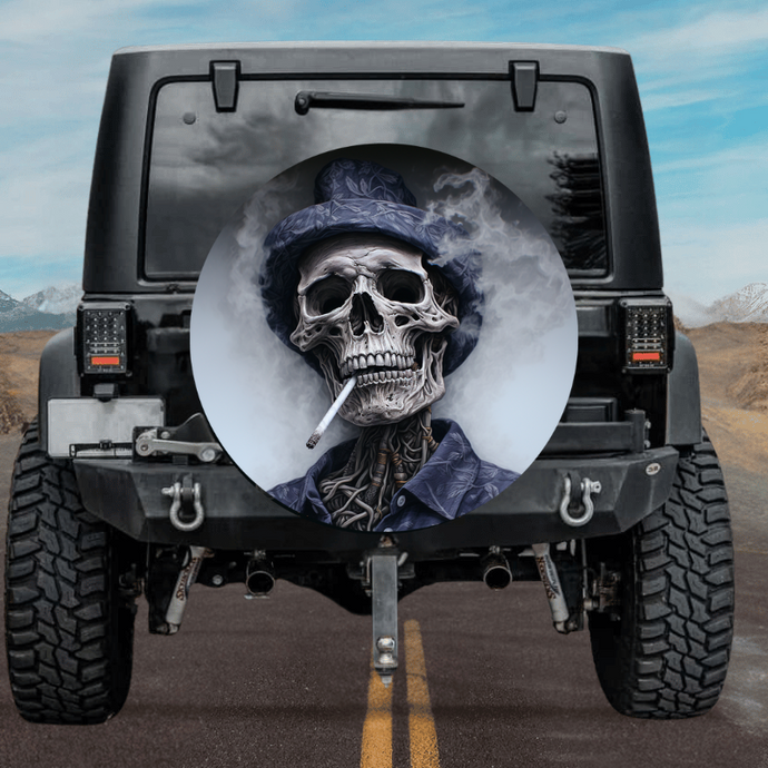 New skull design spare tire cover thickened leather universal - style Ⅱ