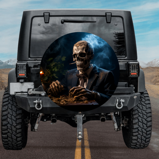 New skull design spare tire cover thickened leather universal - style Ⅲ