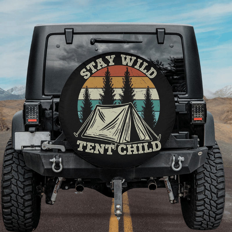 Load image into Gallery viewer, Stay Wild Tent Child Camping Spare Tire Cover Thickening Leather Universal
