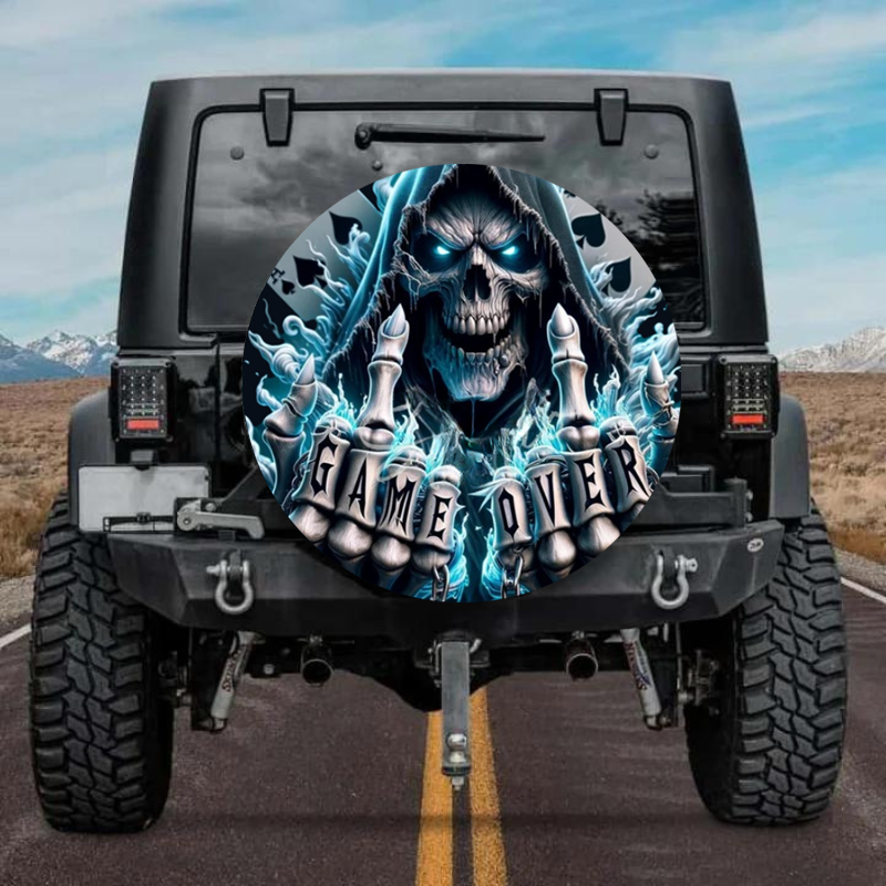 Load image into Gallery viewer, Game over spare tire cover thickened leather universal
